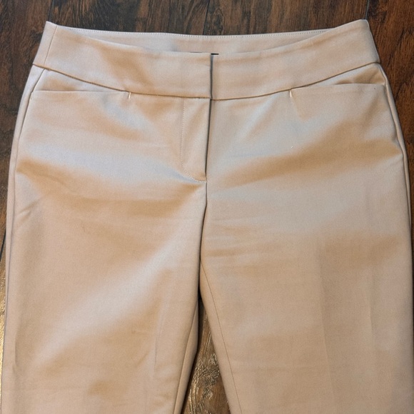 New Ann Taylor LOFT Dress Pants Petites Women's Size 6P Marisa Straight Beige - Picture 2 of 14